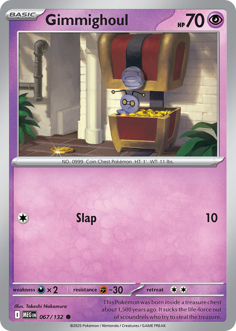 Gimmighoul 67 Mega Evolution Pokémon card