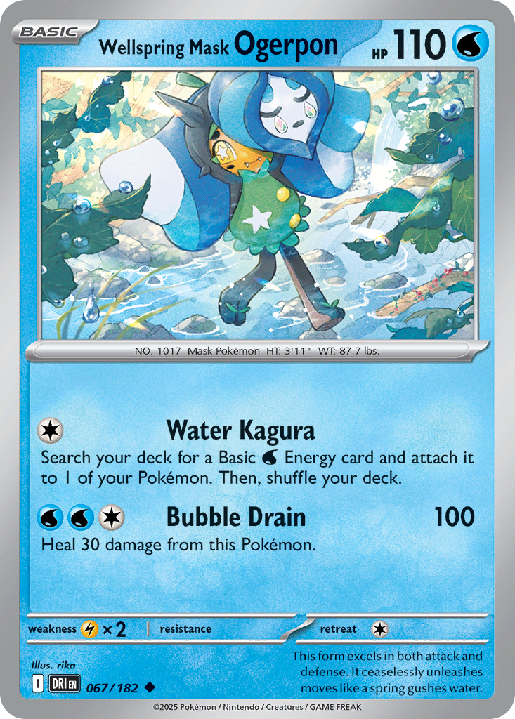 Wellspring Mask Ogerpon 67 Destined Rivals Pokémon card