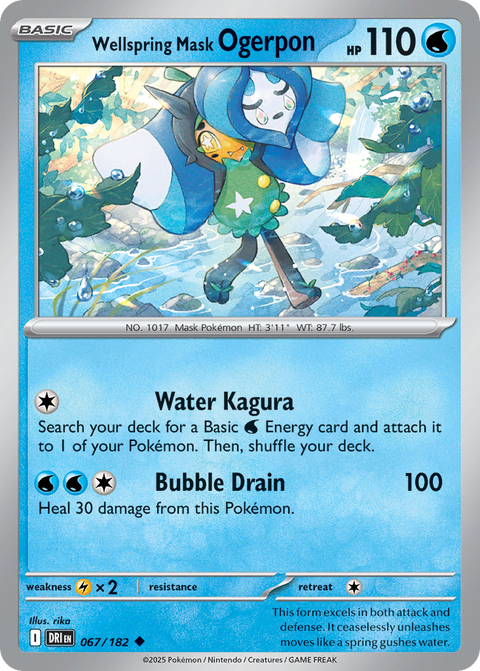 Wellspring Mask Ogerpon 67 Destined Rivals Pokémon card