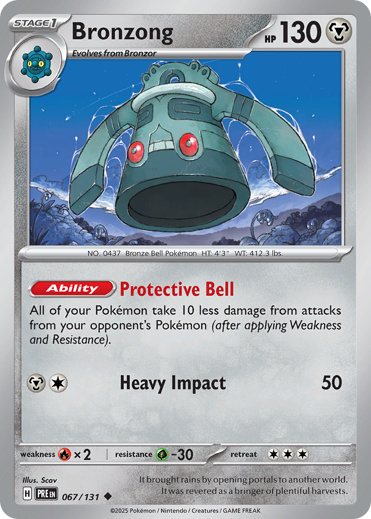 Bronzong 67 Prismatic Evolutions Pokémon card