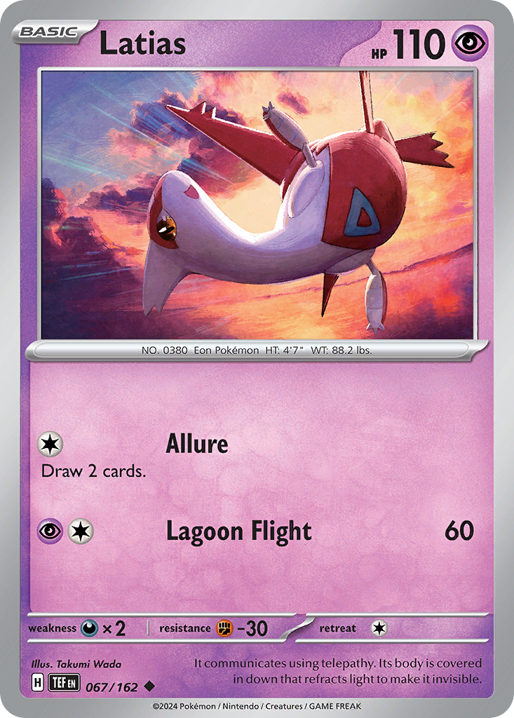 Latias 67 Temporal Forces Pokémon card