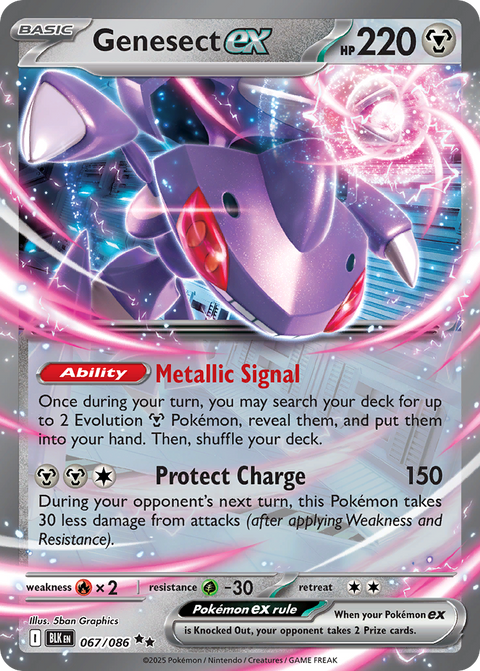Genesect ex 67 Black Bolt Pokémon card