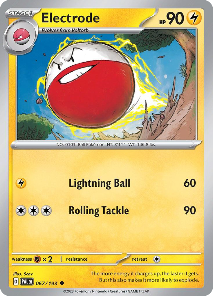 Electrode 67 Paldea Evolved Pokémon card