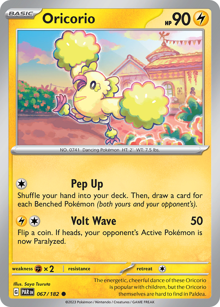 Oricorio 67 Paradox Rift Pokémon card