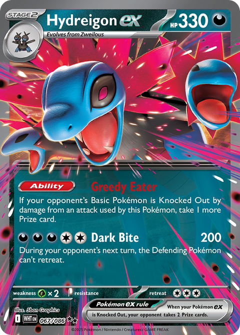 Hydreigon ex 67 White Flare Pokémon card