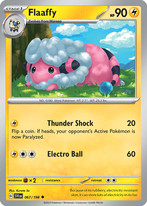 Flaaffy 67 Scarlet & Violet Pokémon card