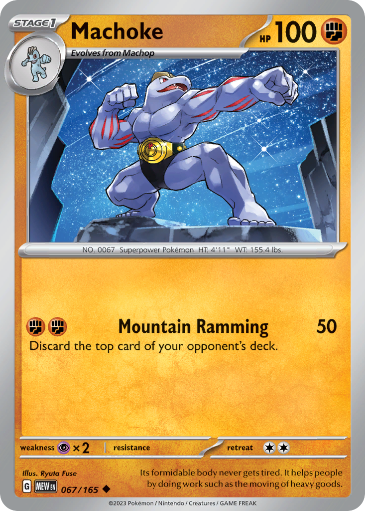Machoke 67 151 Pokémon card