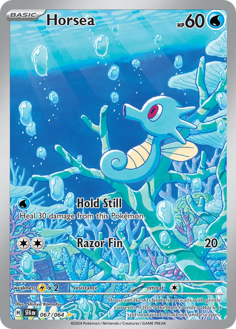 Horsea 67 Shrouded Fable Pokémon card