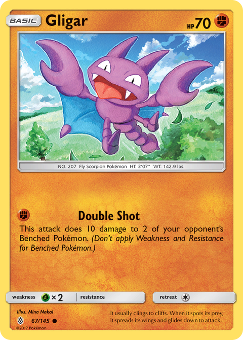 Gligar 67 Guardians Rising Pokémon card