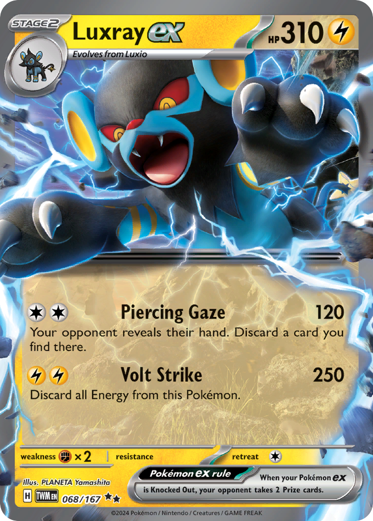 Luxray ex 68 Twilight Masquerade Pokémon card