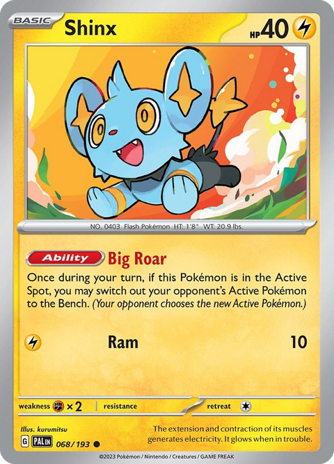 Shinx 68 Paldea Evolved Pokémon card