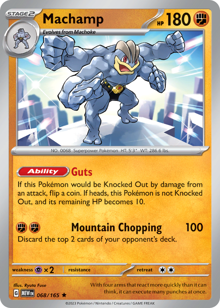 Machamp 68 151 Pokémon card