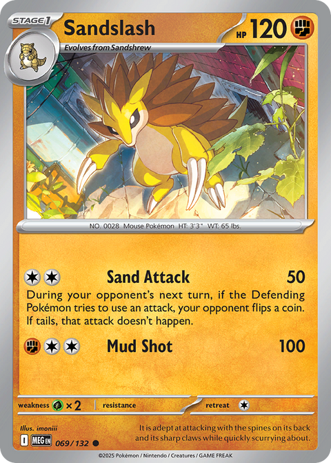 Sandslash 69 Mega Evolution Pokémon card