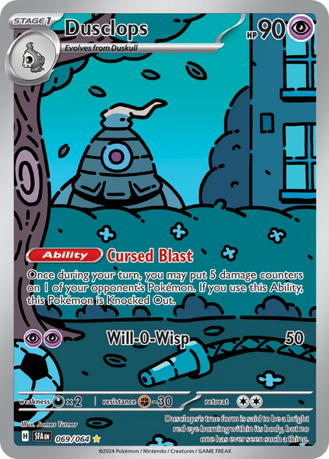 Dusclops 69 Shrouded Fable Pokémon card