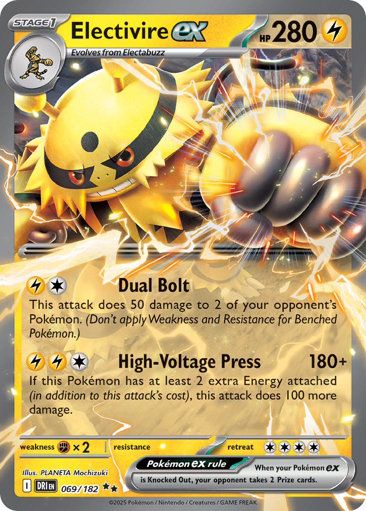 Electivire ex 69 Destined Rivals Pokémon card