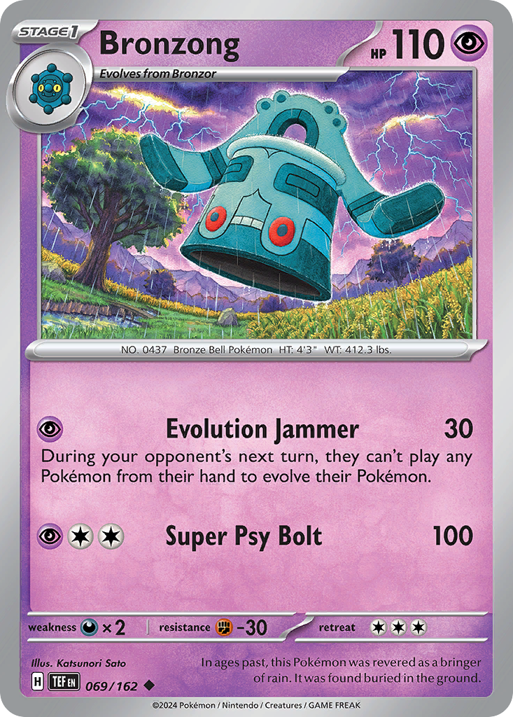 Bronzong 69 Temporal Forces Pokémon card