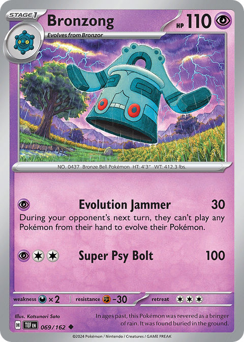 Bronzong 69 Temporal Forces Pokémon card