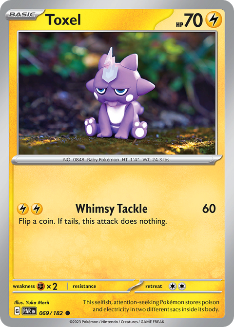 Toxel 69 Paradox Rift Pokémon card