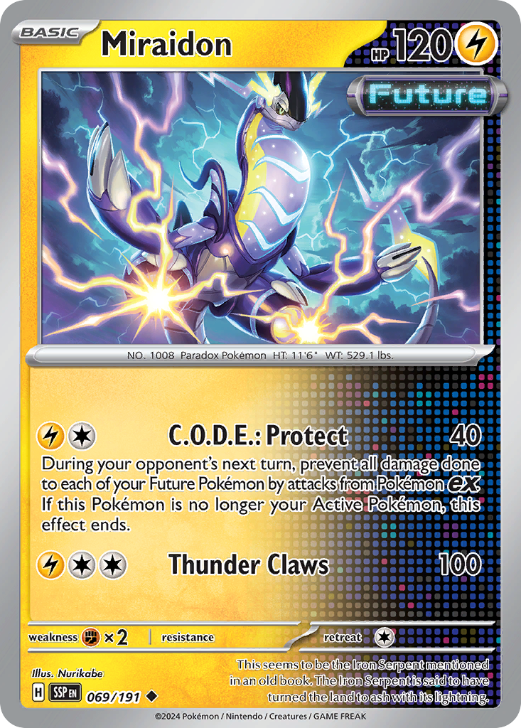 Miraidon 69 Surging Sparks Pokémon card