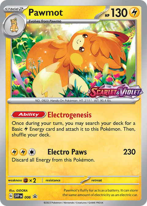 Pawmot 6 Scarlet & Violet Black Star Promos Pokémon card