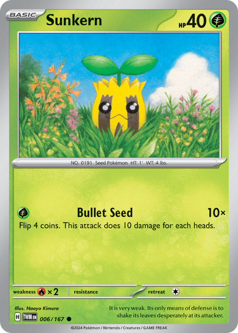 Sunkern 6 Twilight Masquerade Pokémon card