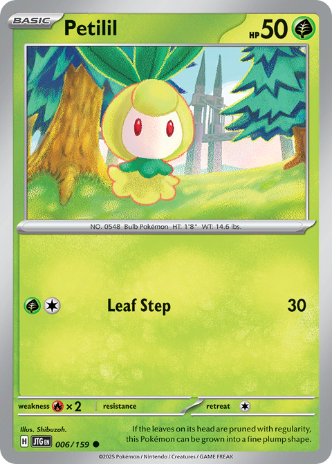Petilil 6 Journey Together Pokémon card