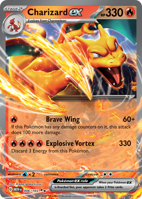 Charizard ex 6 151 Pokémon card