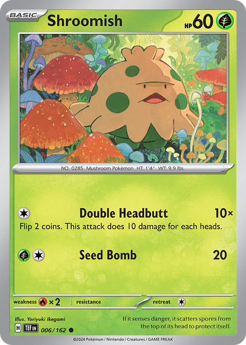 Shroomish 6 Temporal Forces Pokémon card