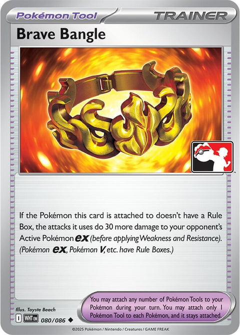 Brave Bangle - 080/086 - Prize Pack Series Nine — Play! Pokémon stamped prize pack card