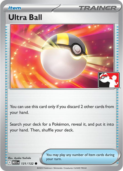 Ultra Ball - 131/132 - Prize Pack Series Nine — Play! Pokémon stamped prize pack card