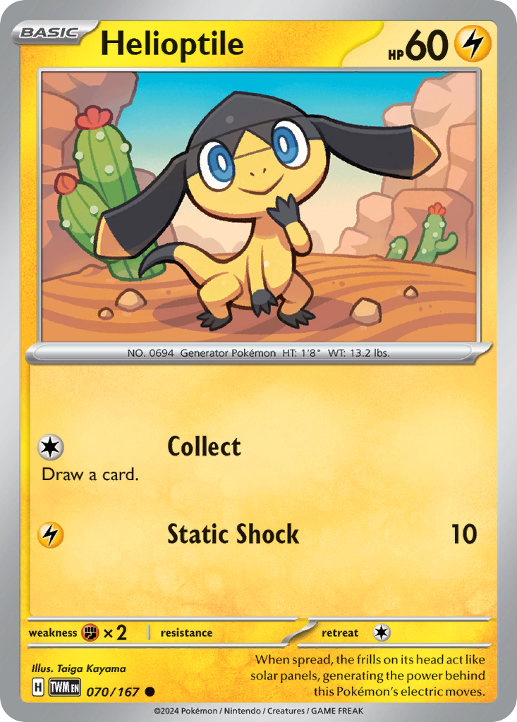 Helioptile 70 Twilight Masquerade Pokémon card