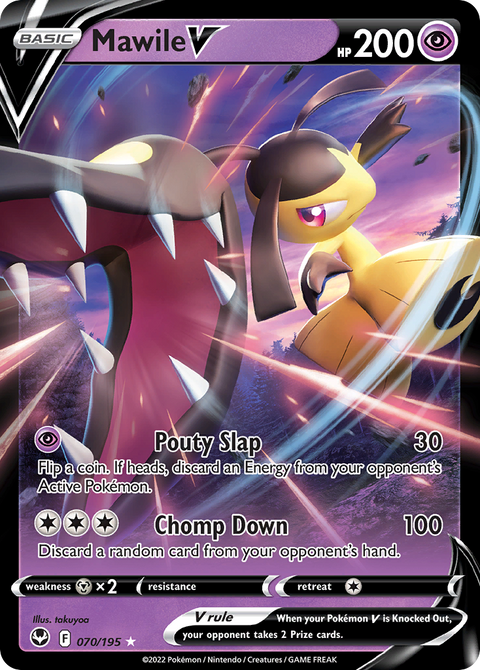 Mawile V 70 Silver Tempest Pokémon card