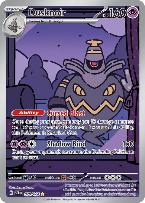Dusknoir 70 Shrouded Fable Pokémon card