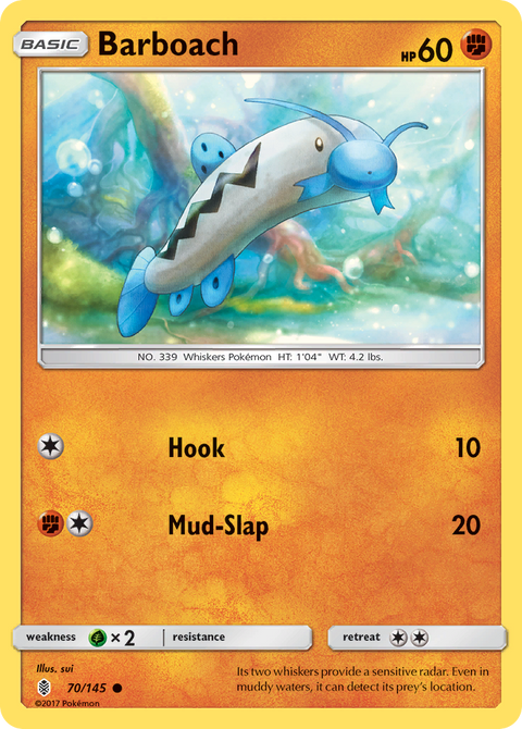 Barboach 70 Guardians Rising Pokémon card