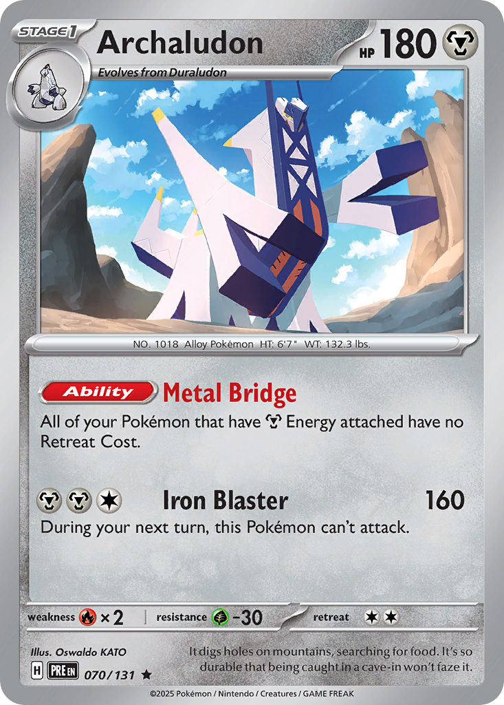 Archaludon 70 Prismatic Evolutions Pokémon card