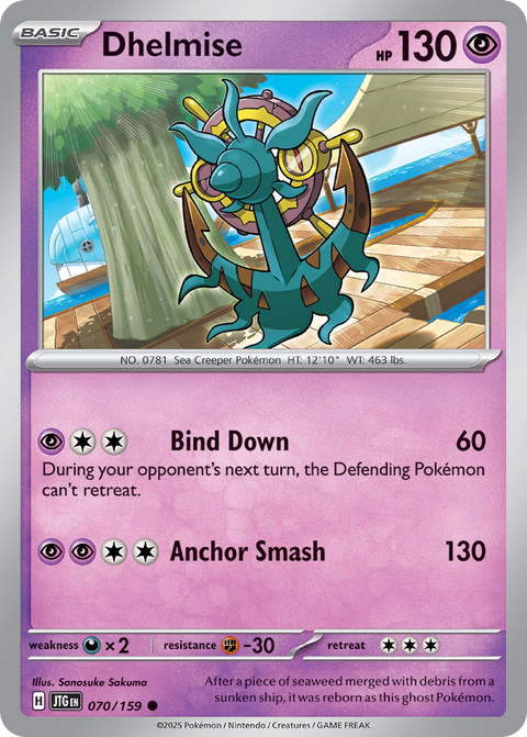 Dhelmise 70 Journey Together Pokémon card