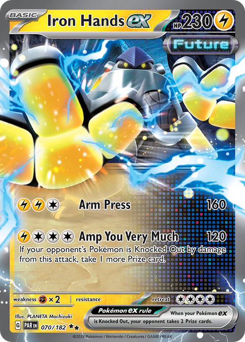 Iron Hands ex 70 Paradox Rift Pokémon card
