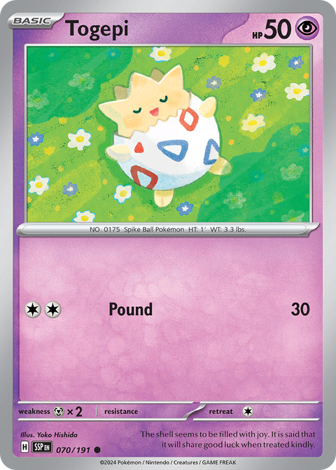 Togepi 70 Surging Sparks Pokémon card