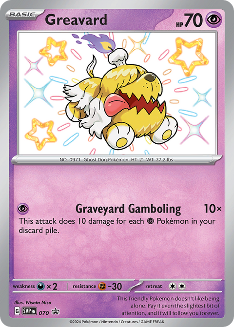 Greavard 70 Scarlet & Violet Black Star Promos Pokémon card