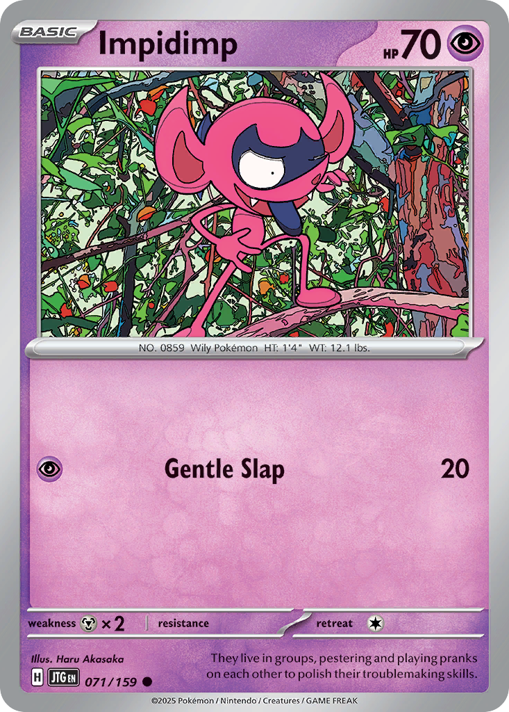 Impidimp 71 Journey Together Pokémon card