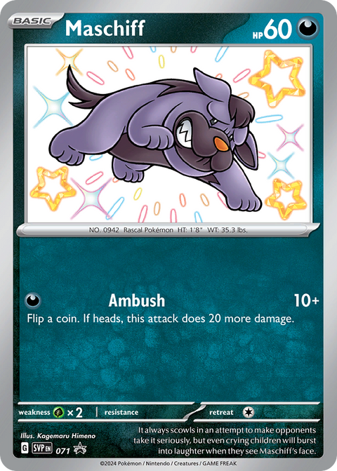 Maschiff 71 Scarlet & Violet Black Star Promos Pokémon card