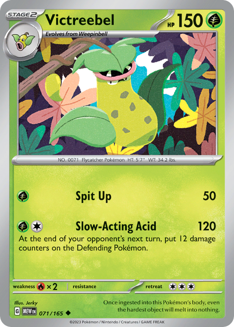 Victreebel 71 151 Pokémon card