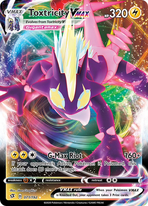 Toxtricity VMAX 71 Rebel Clash Pokémon card