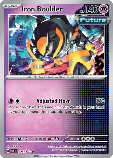 Iron Boulder 71 Stellar Crown Pokémon card