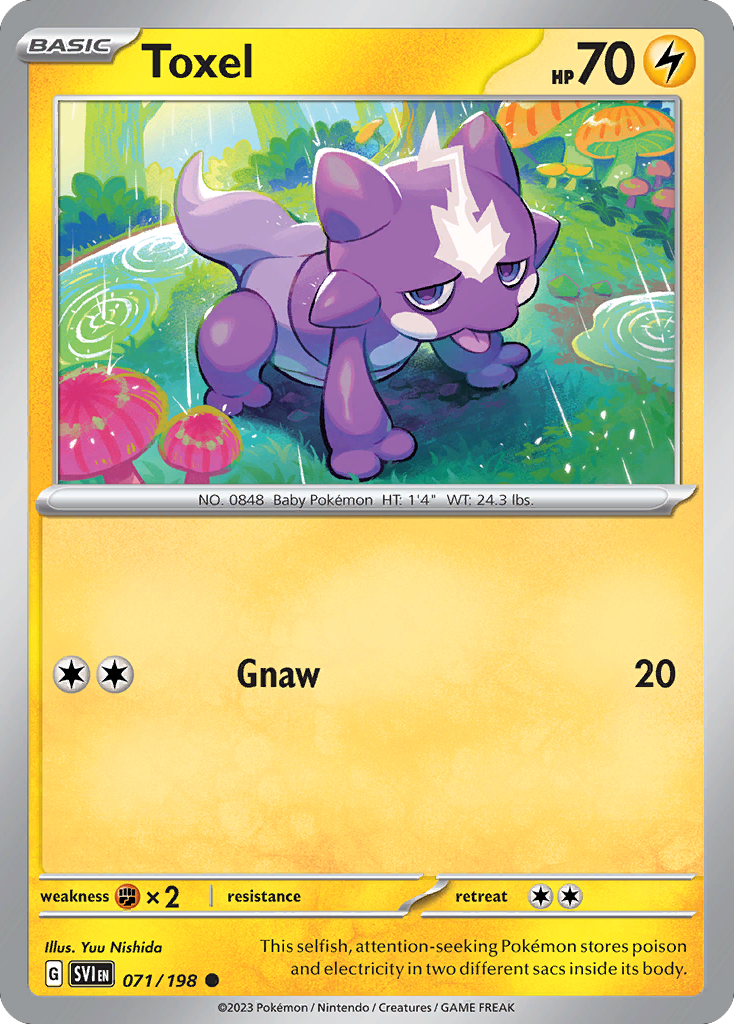 Toxel 71 Scarlet & Violet Pokémon card