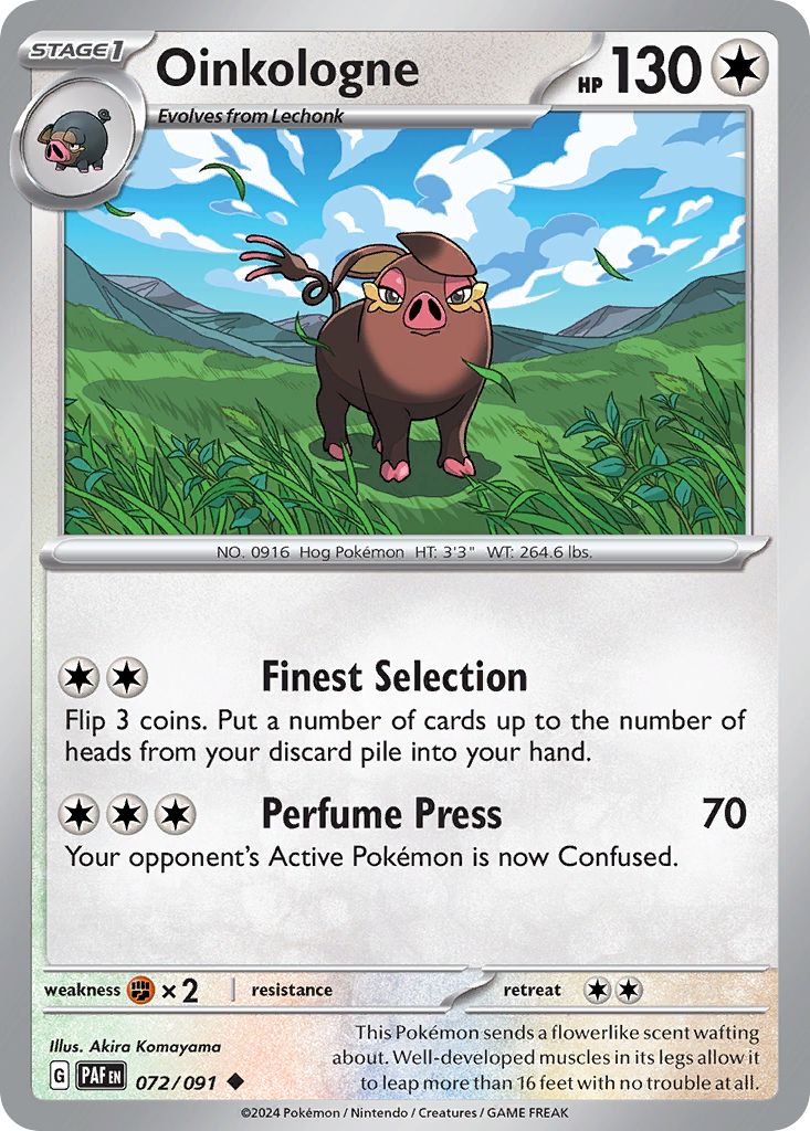 Oinkologne 72 Paldean Fates Pokémon card