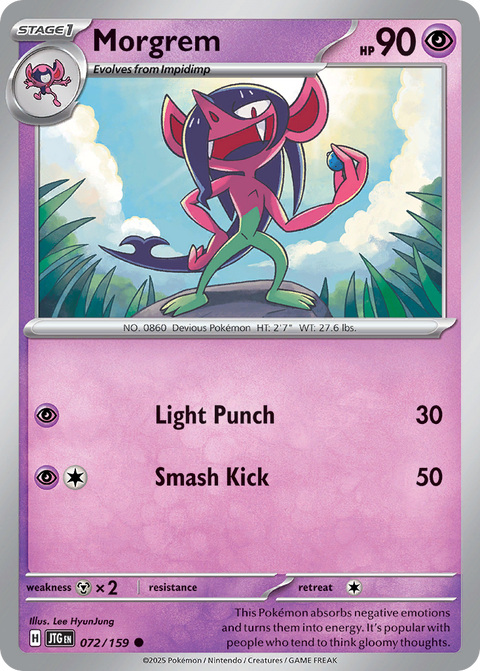 Morgrem 72 Journey Together Pokémon card