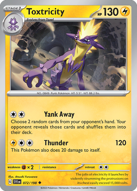 Toxtricity 72 Scarlet & Violet Pokémon card