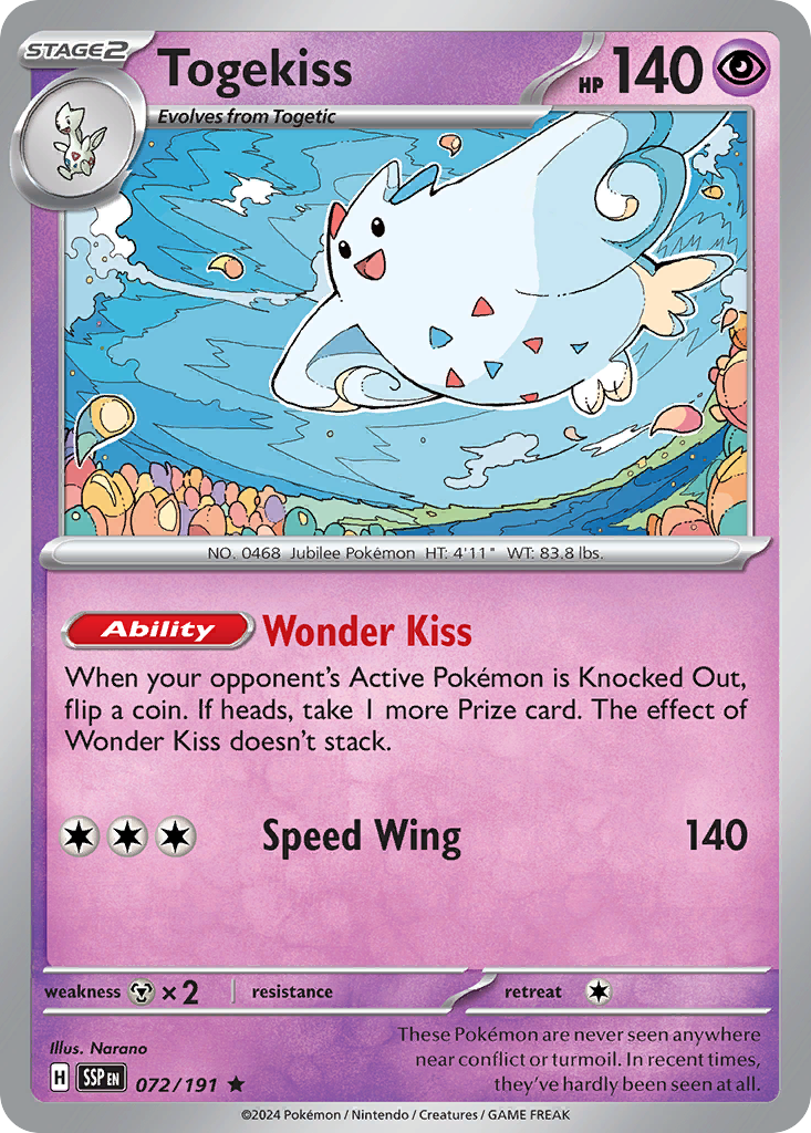 Togekiss 72 Surging Sparks Pokémon card