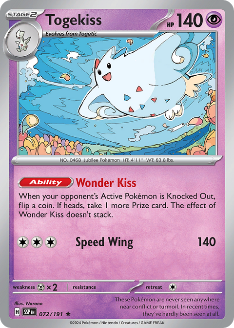 Togekiss 72 Surging Sparks Pokémon card